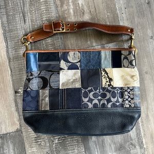 Coach denim shoulder bag 10003